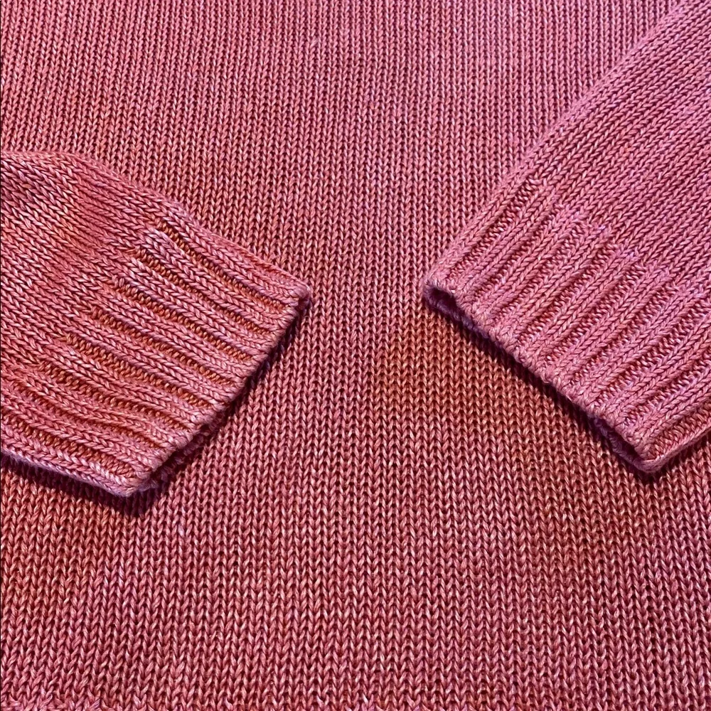 Banana Republic Inland 3 Gauge Linen Heavy Sweater Pacific Pink Size XL SU22